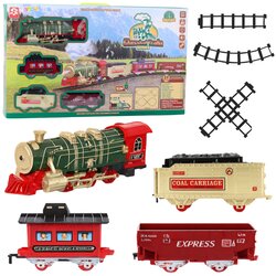Electric Train Classic Train Lights Sounds Smoke 24 pcs. Cene