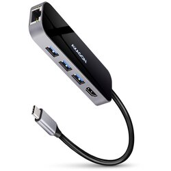 Axagon HMC-6GL laptop dock /port replicator USB 3.2 Gen 1 (3.1 Gen 1) Type-C Black, Grey Cene