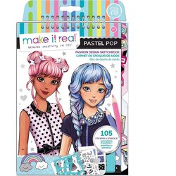 MAKE IT REAL Make it Real: Zvezek za skice za modno oblikovanje z dodatki - Pastel Pop Cene