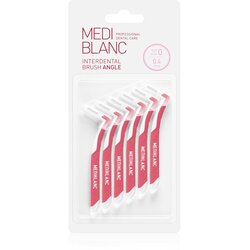 MEDIBLANC Interdental Pick-brush Angle medzobna ščetka 6 ks 0,4 mm Pink 6 kos Cene