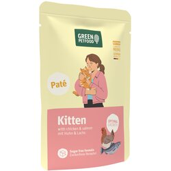 Green Petfood Paté Kitten 8 x 85 g - Piletina i losos Cene