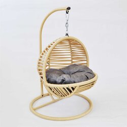 Hanah home cat sving chair cream Cene