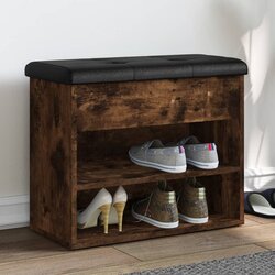 vidaXL klupa za cipele boja dimljenog hrasta 62x32x50 cm drvena Cijene