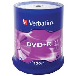 Verbatim 1x100 DVD+R 4,7GB 16x Speed, matt silver Cene