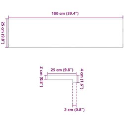 vidaXL Prozorske klupice 2 kom tamnosmeđe 100x25x2 cm masivne hrast Cijene