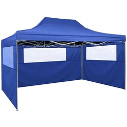 vidaXL sklopivi Šator s 3 Panela 3x4,5 m Krem Plavi Cijene