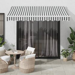 vidaXL Zložljiva tenda antracit in bela 3x2,5 m blago in aluminij Cene