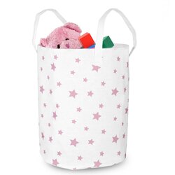 Nukido White Star Toy Storage Basket - Stylish and Functional Solution for Kids, (21740526) Cene