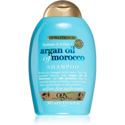 OGX Argan Oil Of Morocco Extra Strenght obnavljajući šampon za vrlo oštećenu i lomljivu kosu 385 ml Cene
