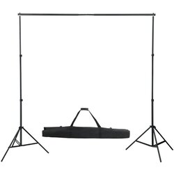 vidaXL Podporni sistem za ozadje 600 x 300 cm črne barve, (21832101) Cene