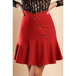 Fenzy Mini Suknja S Ukrasnim Gumbima, Crvena Cijene