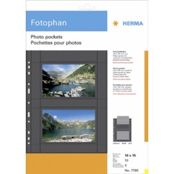Herma fotophan 10x15 horizontal 10 Sheets black 7786 Cene