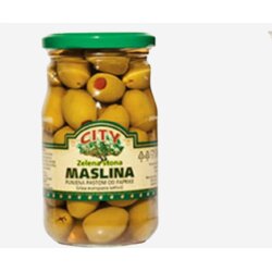SITI doo - Čačak Zelena odgorčena stona maslina punjena paprikom, 370ml Cene