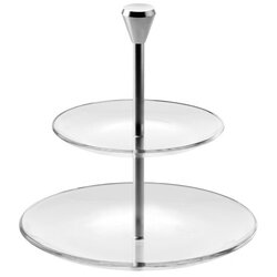 Vidivi Etažer Full Moon 2-nadstropji h23cm / steklo, aluminij, (21318149) Cene