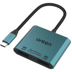 Onten Adapter UC915 USB-C na Dual DisplayPort Blue Cene