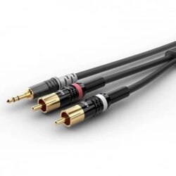 Sommer Cable Hicon HBP-3SC2-0030 audio priključni kabel [1x 3,5 mm banana utikač - 2x muški cinch konektor] 0.30 m crna Cene
