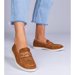 D/CEO marka niezdefiniowana Brown suede loafers with rhinestones Minilla Cene