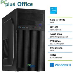 PCPLUS Namizni računalnik PCPLUS e-office, i3 14100, 16 GB DDR5, 1 TB SSD, W11H, (5000136073) Cene