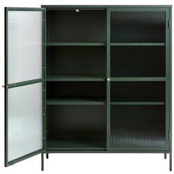 Unique Furniture Zelena metalna vitrina Bronco, visina 140 cm Cene