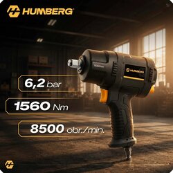 Humberg HM-261 pneumatski udarni ključ 1/2" 1560 Nm – 8500 o/min, Twin Hammer, 3 ravni moči Cene