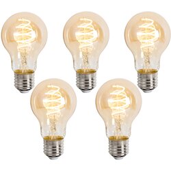 LUUMR Komplet 5 Pametne zatemljive LED žarnice E27 A60 jantar 4,9 W 320 lm 2500 K Cene