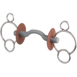 beris Brzda 3-Ring Snaffle with Tongue Port Bar, hard - 140 mm Cene