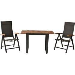 Gardenson Vrtni Set Toblino, 3-Delni, Raztegljiva Miza Cene