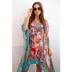Kesi Włoski Women's beach poncho with a loose fit mint Cene