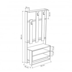Woody Fashion cipelarnik chester white white Cene