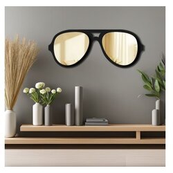 WALLXPERT Zidno ogledalo Ozgl508, 70x28 cm, zlatna boja Cene