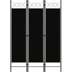 vidaXL Sobna pregrada s 3 panela crna 120 x 180 cm Cijene