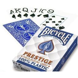 Bicycle karte za poker “PRESTIGE” 100% plastika jumbo index, plave Cene