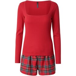Hunkemöller Kratke hlače za spanje azur / smaragd / rdeča / bela Cene