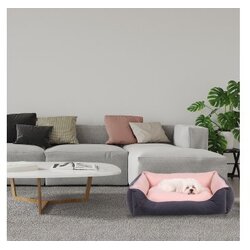 Wallxpert pet bed lucy dog & cat m grey pink Cene