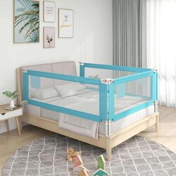 vidaXL Posteljno varovalo za malčke modro 100x25 cm blago Cene