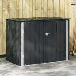  Kutija za spremanje u vrtu Crna 151 5 x 82 x 110 5 cm Čelik Cijene