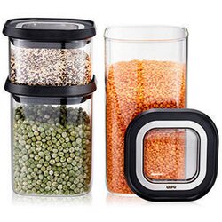 Gefu 12807 Rectangular Set 1.4 L Black, Transparent 3 pc(s) Cene