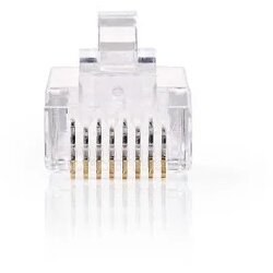 RJ45 CAT6 mrezni konektori muski prozirni 10 komada Cene