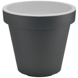 Gardenico Sivo-bel cvetlični lonček Metro Twist, ø 29,5 cm Cene