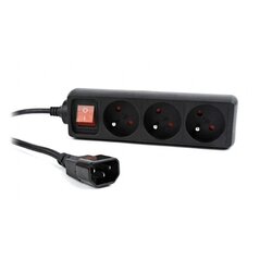 Gembird EG-PSU3F-01 UPS razdelilnik s stikalom 3DIN 0,6 m črn, (5000263378) Cene