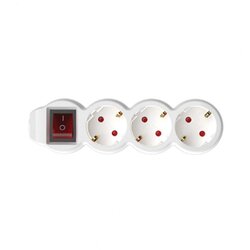 Home Produžni kabl, 3 utičnice, prekidač, 1.5mm², 5 met, bijeli - NV 3K-5/WH/1,5 Cijene