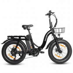 ESKUTE Zložljivo električno kolo D202, 48V 20,8Ah, dolg doseg, 20" debelo kolo, črno, (5000241849) Cene
