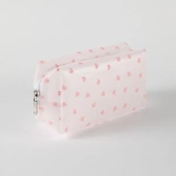 BE CUTE prozirni neseser srca, sv. roze 18x8x10cm Cene