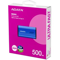 A DATA SE880 500 GB USB Tip-C 3.2 Gen 2 (3.1 Gen 2) Plavo Cene