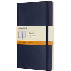 Moleskine Beležnica LG mehke platnice, saphirno modra – črte Cene