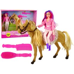 Doll Rider with Brown Pony Figures. Cene
