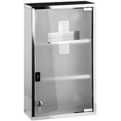 Premier Housewares Plastična stenska omarica za zdravila v srebrni barvi 30x51 cm – Cene