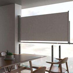 vidaXL Uvlačiva bočna tenda za terasu 120 x 300 cm siva Cijene