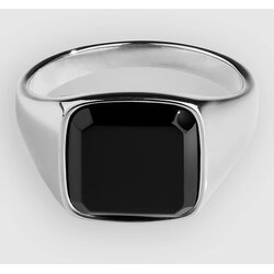 Northern Legacy Black Onyx Signature Ring Jewellery silver toned Cene