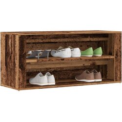 vidaXL klupa za cipele boja staro drvo 100x35x45 cm konstruirano drvo Cijene